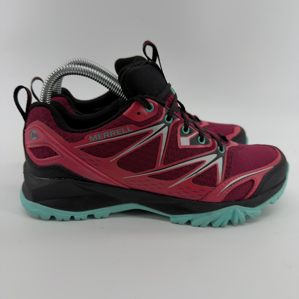 Merrell All Out Crush Shield Womens 7 Trail Running Shoes Bright Red